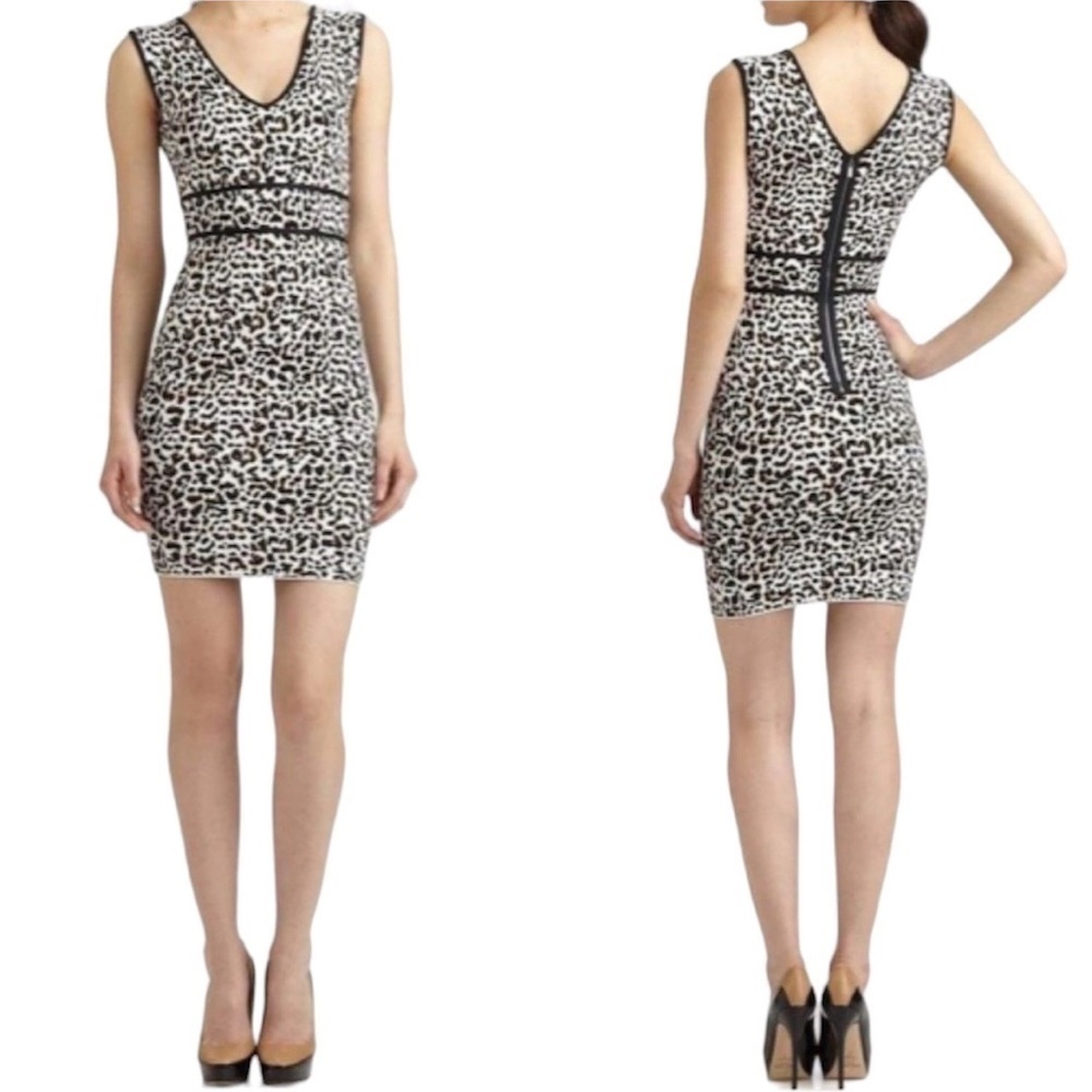 BCBGMAXAZRIA Fancy Leopard Dress